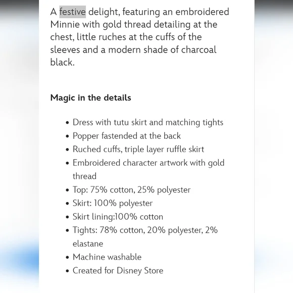 Black and Red Minnie Mouse Christmas Dress - Picture 3 of 11